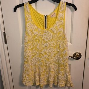 ✨PRICE DROP✨ Cute yellow and white Shirt